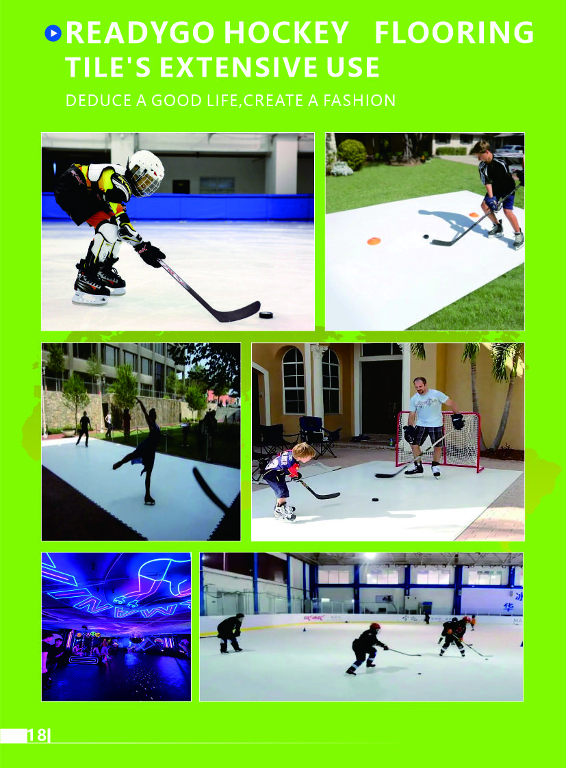 White Outdoor Roller Hockey Tiles 12mm Thickness Interlocking Basketball Court