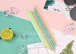 Convenient Rainbow Striped Paper Straws Eco Friendly Paper Drinking Straws