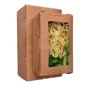 Quality Customized Eco-friendly Fast Food Grade Kraft Paper Takeaway Container wholesale
