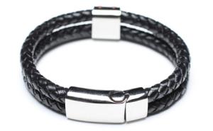 Quality Leather Bracelet, Stainless Steel Clasp wholesale
