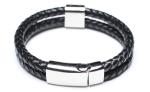 Leather Bracelet, Stainless Steel Clasp