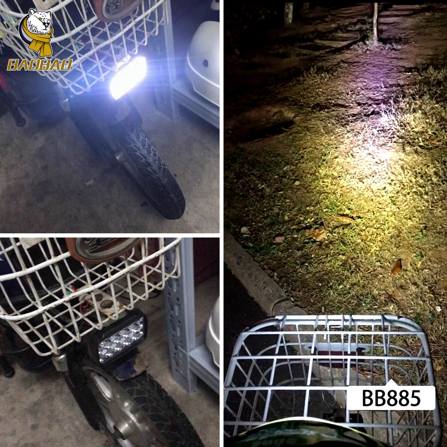 White Color Steady Plastic 24V Universal Motorcycle LED Headlight