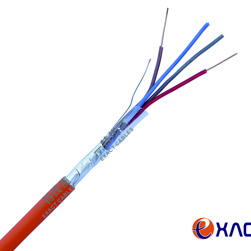 ExactCables UL1424 Bare Copper Wire 1.5mm 2 Core Shield Fire Cable Fire Rated Cable