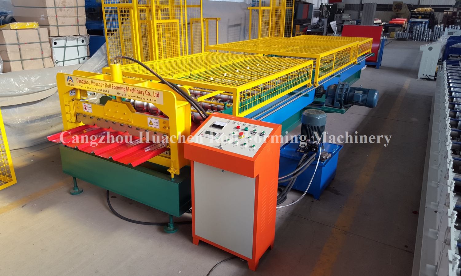 Floor Panel Metal Roll Forming Machine / Roofing Sheet Making Machine 1050 Type