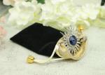 Perfurme Bottles Drawstring Gift Bags , Black Velvet Pouch With Gold Cloth