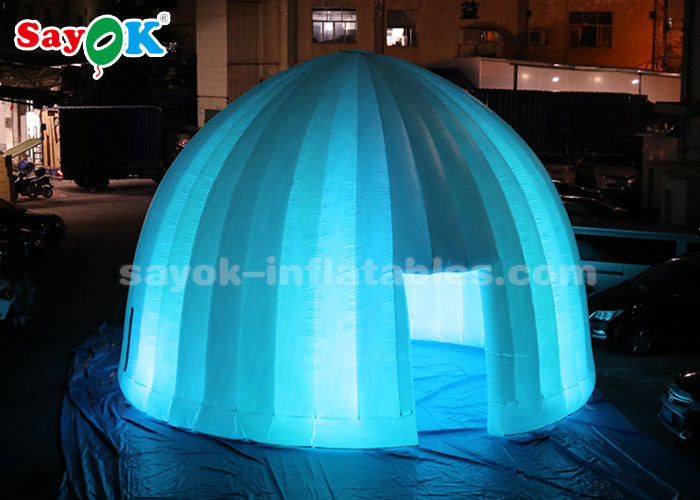 Inflatable Outdoor Tent 8 Meter LED Lighting Inflatable Air Dome Tent For Promotion Event