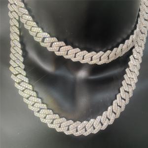 Quality GRA Diamond Chain Necklace 18 Inch 925 Sterling Silver VVS Diamond Chain wholesale