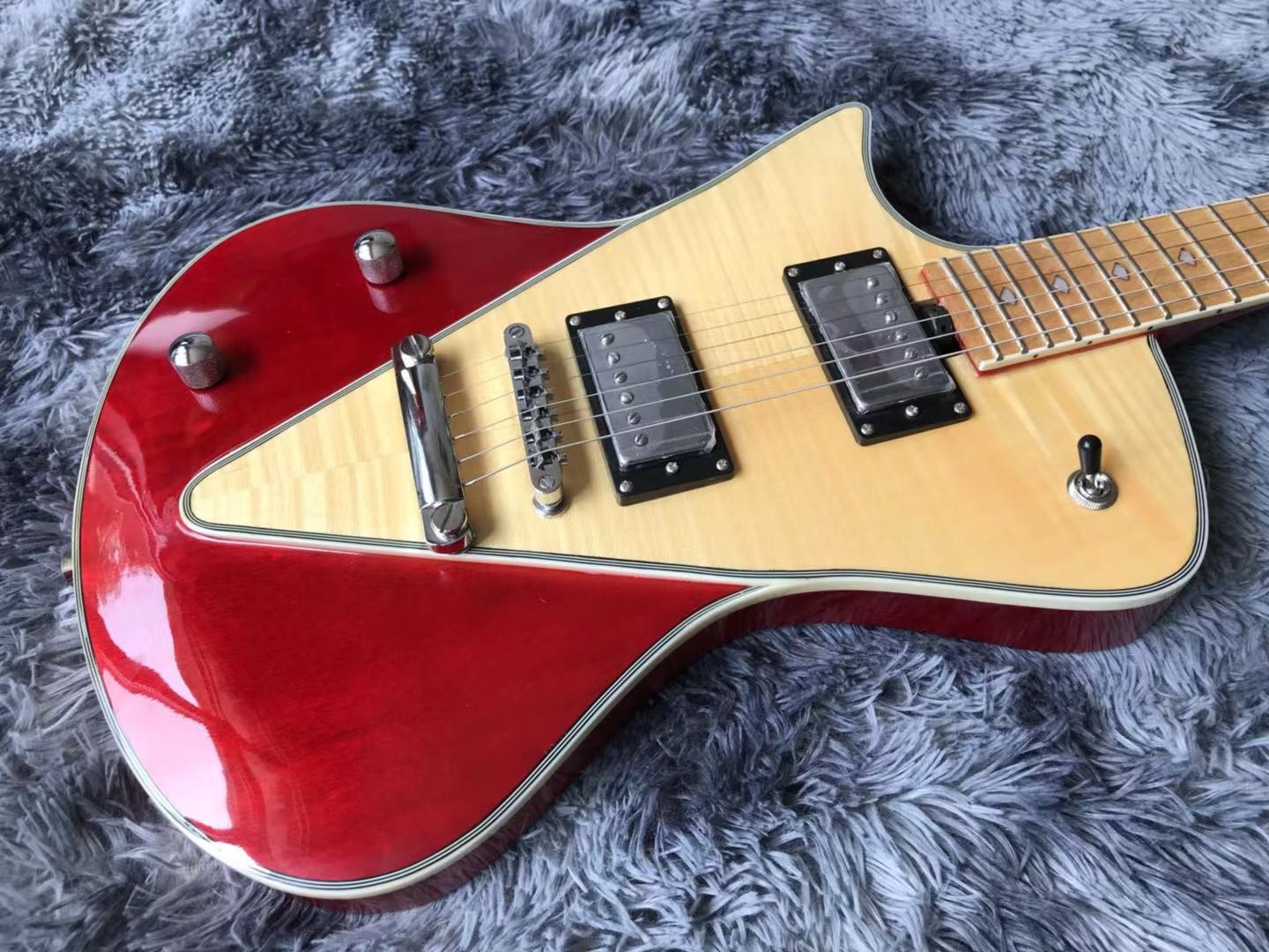 Custom Grand Musicman Left-Handed Version Style Electric Guitar in Red