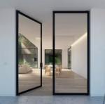 Insulation Aluminum Swing Door Powder Coating for Interior Glass Office Door