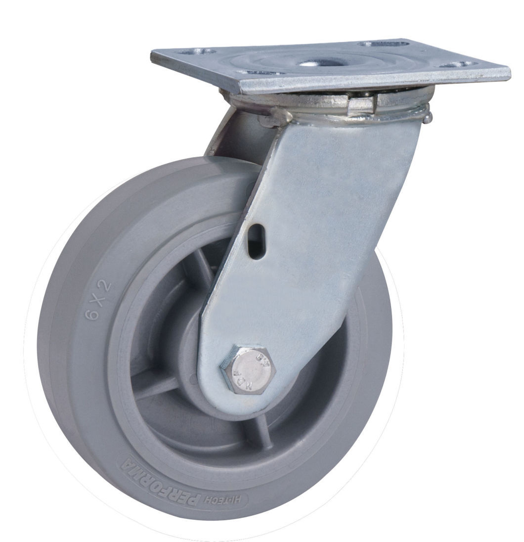 350kg 4inch to 8inch Industry Heavy Duty Shopping Trolley Rigid Rotary Brake TPR Caster