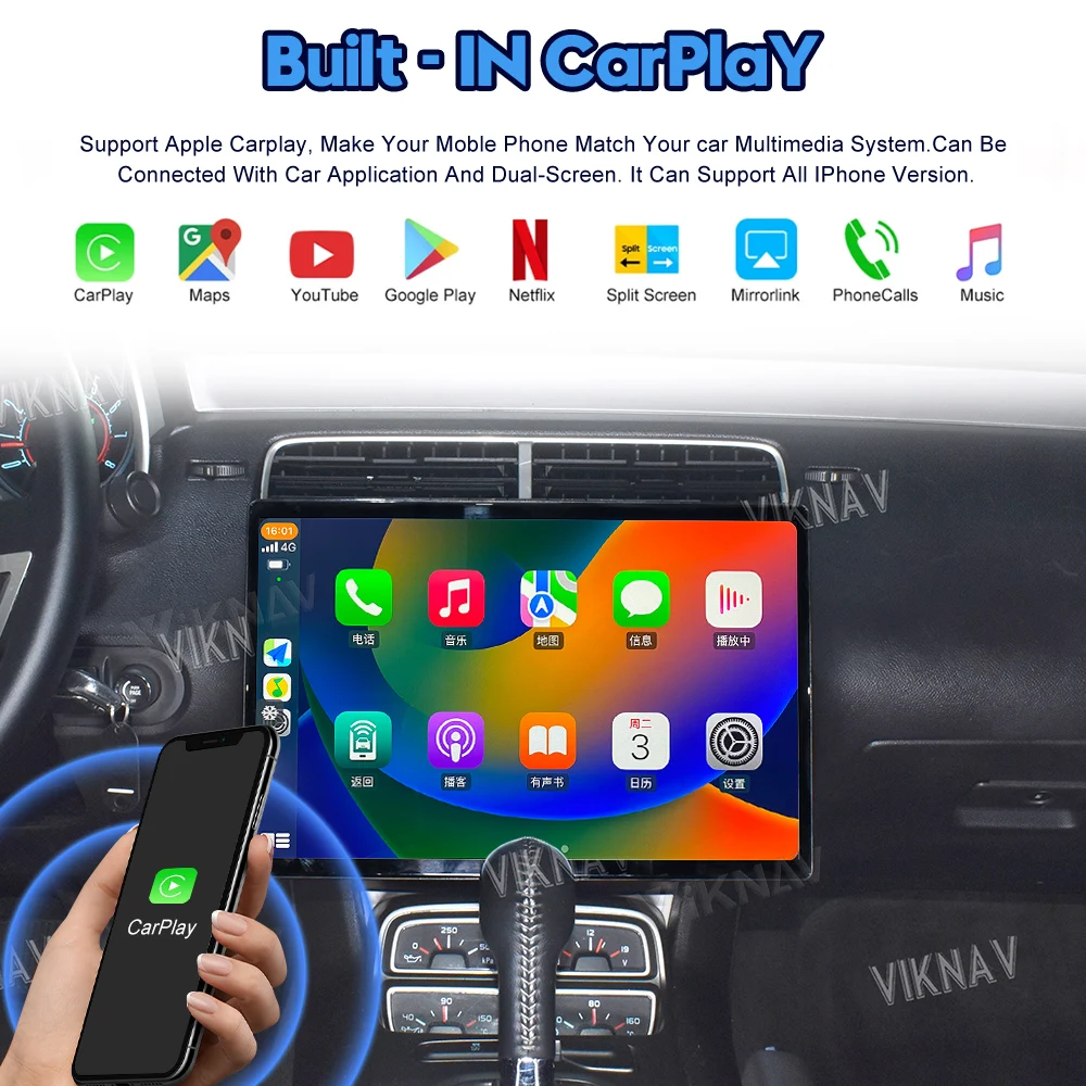 15 Inch Touch Screen Android Car Radio Replacement for Chevrolet Camaro 2010 - 2015 Car Stereo Upgrade Carplay