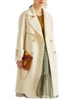 Wool Blend Peacoat Double-Breasted High Quality Trench Coat Women Long Coats for