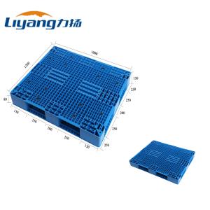 Quality Blue Euro HDPE Plastic Pallets Nestable Heavy Duty Plastic Skids wholesale