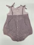 Strips Baby Girl Cute Summer Two Piece Outfits Round Collar Ribbon