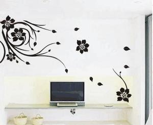 Quality Novelty Designer Reusable Wall Flower Stickers HB-111 wholesale