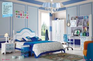 Quality kids painted gloss bed room set furniture,#911 wholesale