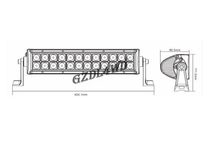 13.5 Inch 72W 4x4 Off Road Accessories Car LED Light Bar 10 - 30V DC