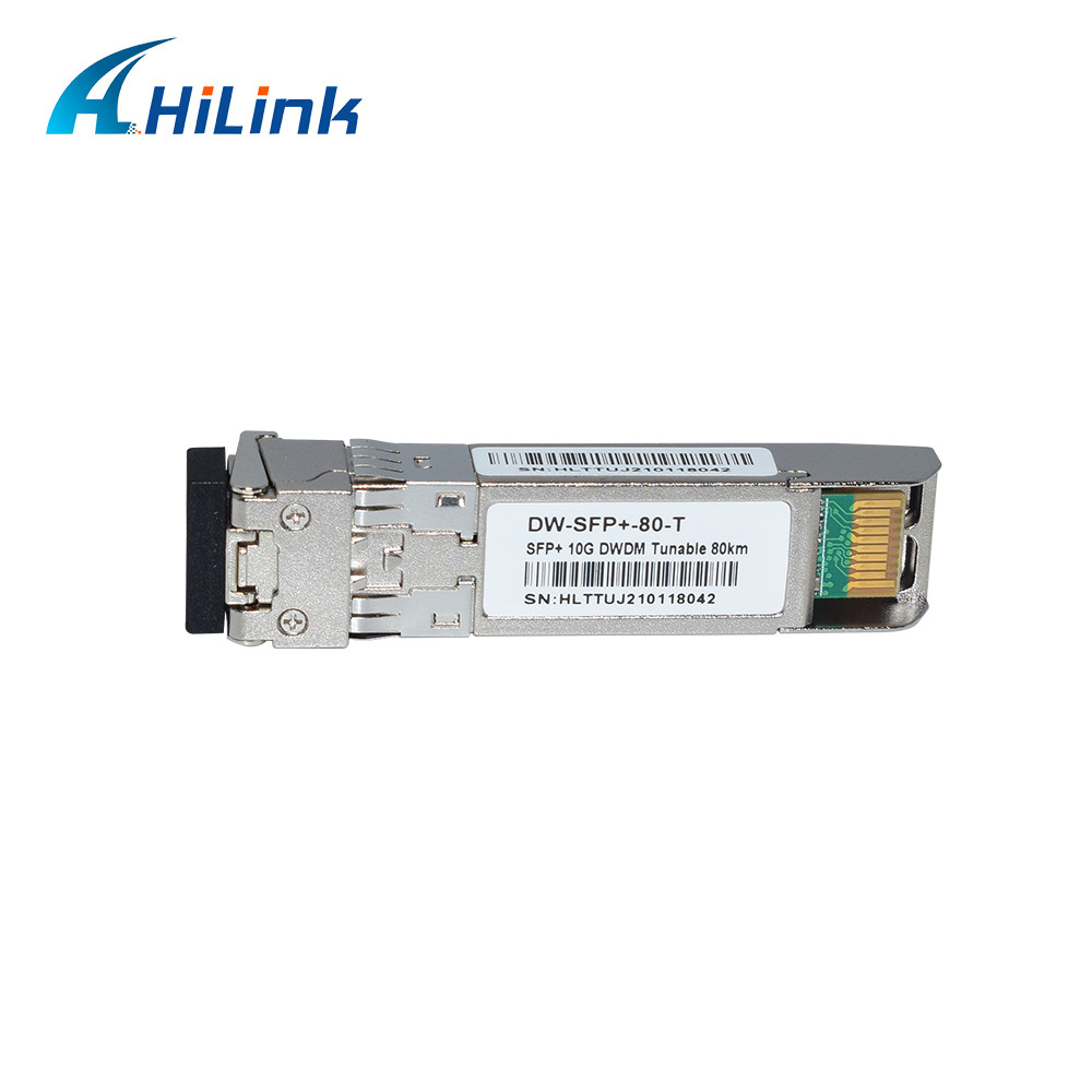 C Band 50GHZ SFP+ Transceiver Module Tunable DWDM 10GBASE 80KM Transmission Transceiver