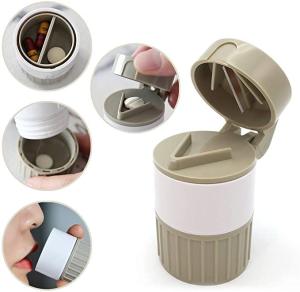 Quality Easy Open Hospital Pill Dispenser Box Tablet Cutter Crusher Box Grind Individual Medication wholesale