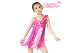 Girls Modern Dance Costumes Camisole Asymmetrical Floral Lyrical Dress