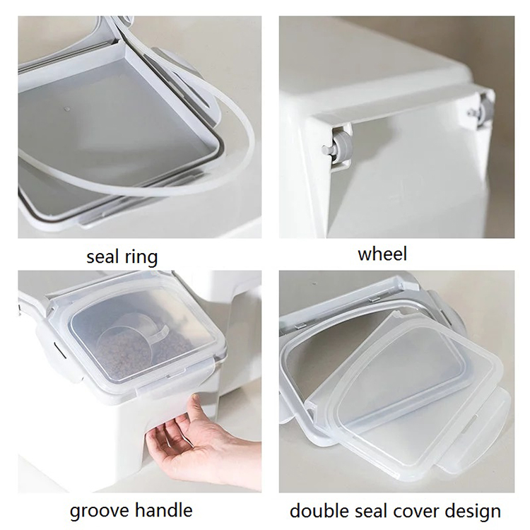 10KG 15KG Flour Container Dog Food Storage Container 30 Lbs 50 Lbs