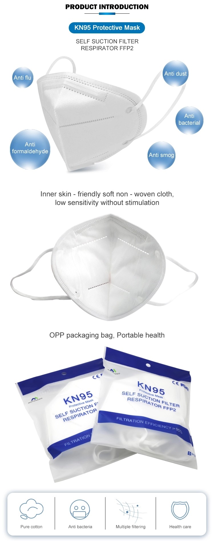 Anti Dust Disposable Mouth Mask For Gardening / House Cleaning / Woodworking