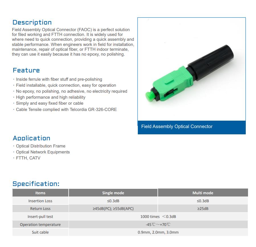 LC SC UPC APC MM Fiber Optical Loopback Fiber Adapter Connectors