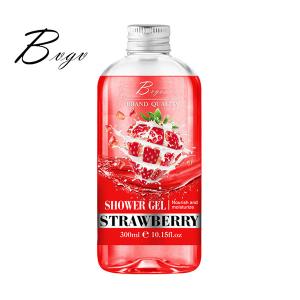 Quality Strawberry Vitamins Whitening Shower Gel Nourishing Body Wash Non Drying wholesale