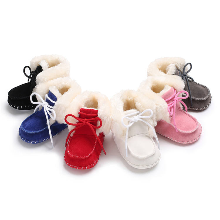 New style Velvet plush Lace-up 0-2 years boy and girl Outdoor baby boots