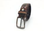 Brown Color Men Genuine Leather Dress Belt , Handmade 100% Cow Leather Strap
