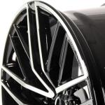 Black Polished 21 Inch Cross Spoke Alloy Rims For Mercedes Benz