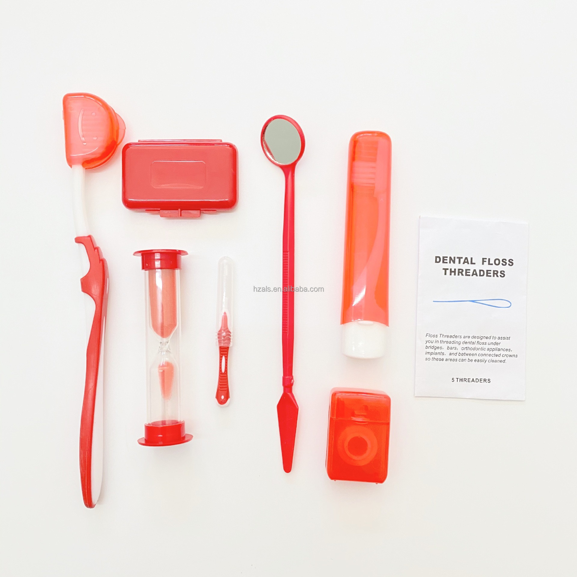 Manual Power Source Ortho Wax Floss Oral Mirror Included Portable Interdental Brush Kit with Highest Medical Grade Plastic