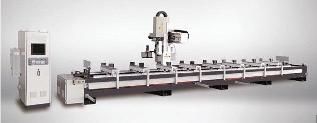 Aluminium fabrication and milling/4 axis milling center/facade milling machine/Curtain wall processiong machine