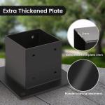 4*4 Post Base 4 Pcs Deck Post Brackets Inner Size 3.5"*3.5" Steel Fence Post