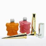 Cosmetics Glass Matte Gel Polish Bottle with Pretty Plastic Screw Cap Round