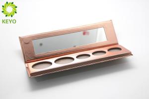 Quality Rose Gold Empty Eyeshadow Palette , Handmade 5 Pans Paper Empty Eyeshadow Case wholesale