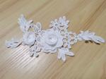 Watersoluble embroidery flower patches for clothes DTM Polyester Material