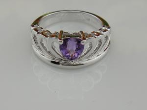 Quality 925 Silver Setting Jewelry Amethyst Stone Ring wholesale
