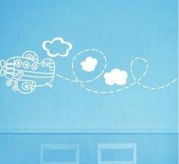 PVC Cloud Wall Flower Stickers D058 Home Decoration