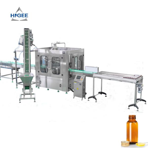 Pharmaceutical 30ml 60ml 100ml glass bottle syrup liquid filling capping machine