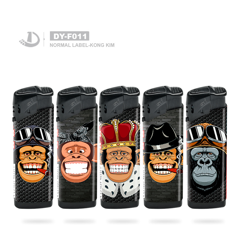 Label-Kong Kim Amazing Disposable Windproof Smoking Gas Lighter