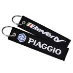 Custom Woven Embroidered Key Tags Double Sides For Personal Decoration