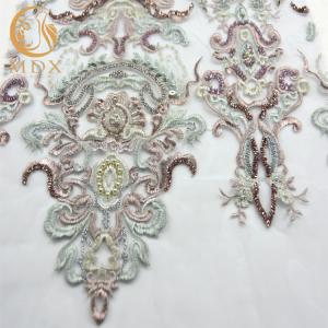 Quality Bridal Beaded 3D Lace Fabric Embroidery Sustainable Lace Fabric wholesale