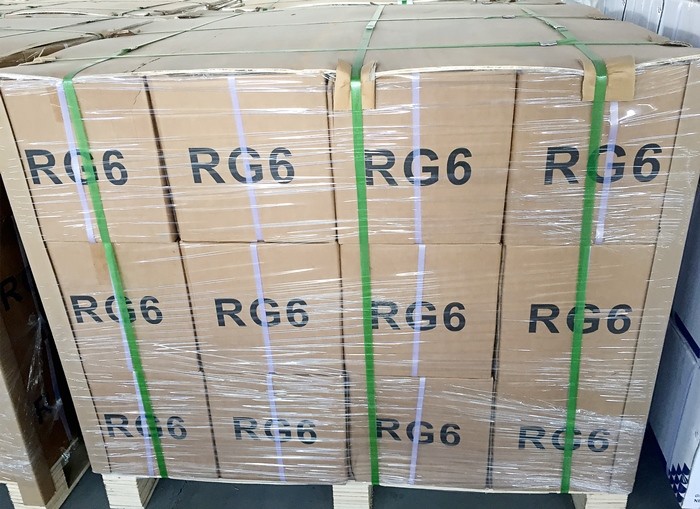 RG6-M 75 Ohm Self Supporting Cable , CATV Coaxial Cable 75 Ohm With Galvanized Steel Messenger