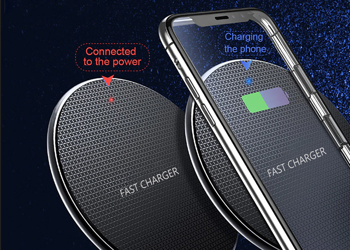 Alu ABS Micro USB 10W QI Standard Wireless Charging Pad