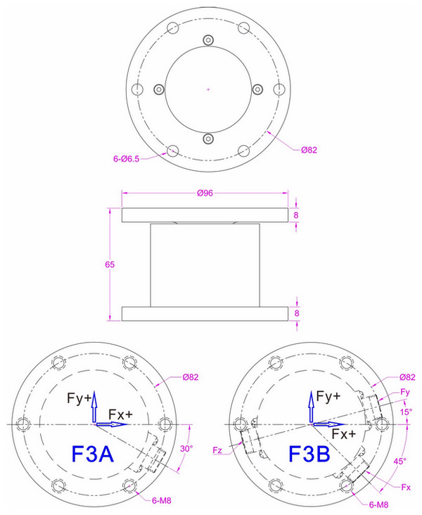3 axis load cell 10kN