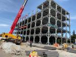 Galvanized Steel Structure Warehouse Bolt / Weld Connect Prefab Steel Warehouse