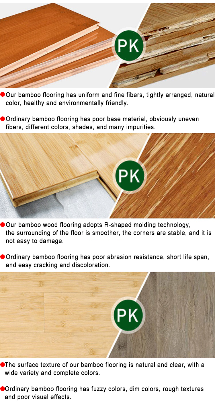 Natural Beauty Bamboo Floor Tiles 100% Bamboo Flooring For Interiors