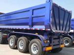 60T Tipper Semi Trailer 3 Axles Semi Flatbed Trailers Blue