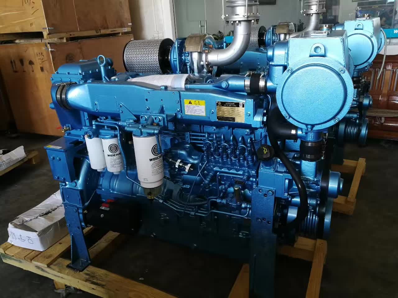 WEICHAI WP10 WP12 Series Marine Diesel Engine 350hp 400hp 450hp 500hp 550hp advance gear
